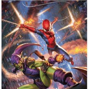 Amazing Spider-Man Vs. Green Goblin Art Print (Derrick Chew)