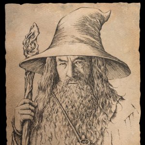 Gandalf The Grey Portrait Art Print