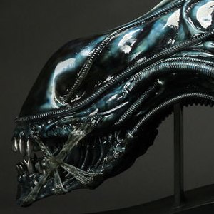 Alien Warrior Head Blue