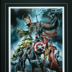 Avengers Earth’s Mightiest Heroes Art Print Framed (Adi Granov)