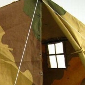 German Tri Color Camo Tent (studio)