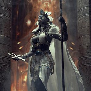Bastet The Cat Goddess White