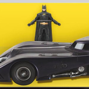 Batmobile With Batman (Michael Keaton) Bendable