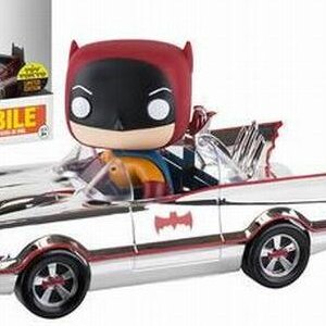 Batman With Batmobile Chrome Pop! Vinyl (SDCC 2016)