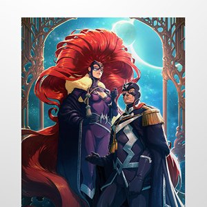 Black Bolt & Medusa Art Print (Tom Jilesen)