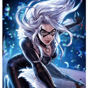 Black Cat Art Print (Sujin Jo)