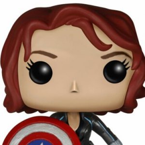 Black Widow With Cap's Shield Pop! Vinyl (Gamestop)