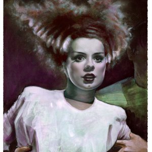 Bride Of Frankenstein Art Print ( Olivia De Berardinis)