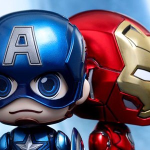 Captain America And Iron Man MARK 46 Metallic Color Cosbaby