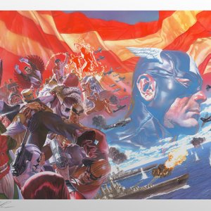 Captain America Winter In America Art Print (Alex Ross)