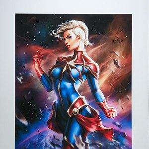 Captain Marvel Art Print (Ian MacDonald)