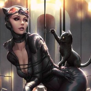 Catwoman All Tied Up Art Print (Kendrick Lim)