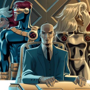 Charles Xavier And X-Men Art Print (George Caltsoudas)