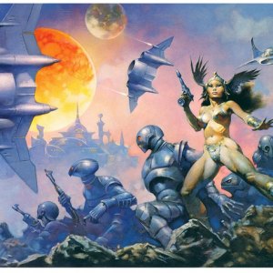 Dawn Attack Art Print (Frank Frazetta)