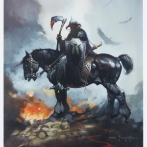 Death Dealer I Rainbow Lava Holofoil Art Print (Frank Frazetta)