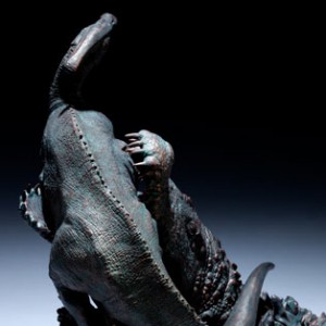 Deinosuchus Vs. Parasaurolophus Faux-Bronze (studio)