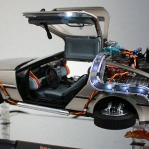 DeLorean Time Machine Floating