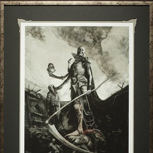 Demithyle Exalted Reaper General Art Print Framed (Santiago Caruso)