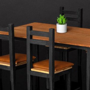 Diorama Props Series Dining Table Set