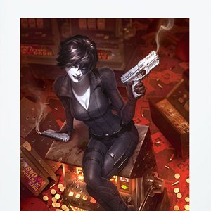 Domino Luck Be A Lady Art Print (Alex Garner)