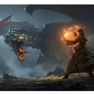 Dragon's Cave Art Print (Greg Rutkowski)