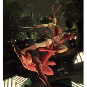 Elektra & Daredevil Art Print (Alex Garner)