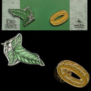 Elfen Leaf And One Ring Pins 2-PACK