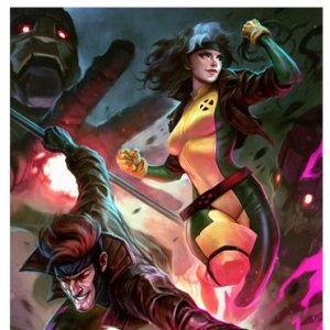 Gambit & Rogue Art Print (Richard Luong)