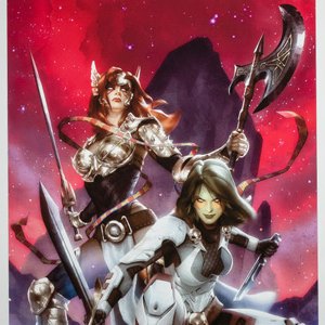 Gamora And Angela Art Print (Alex Garner)