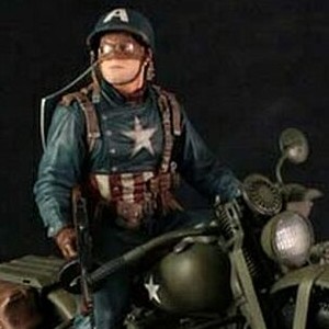 Captain America on Motorcycle (studio)
