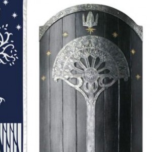 Gondorian Shield With Wall Banner (studio)