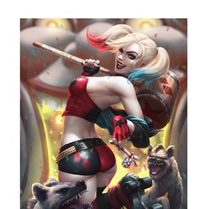 Harley Quinn Hell On Wheels Art Print (Kendrick Lim)