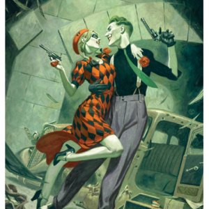 Harley Quinn & Joker Lawless Love Art Print (Julian Totino Tedesco)