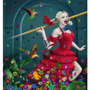 Harley Quinn Red Flags Art Print (Kevin McGivern)