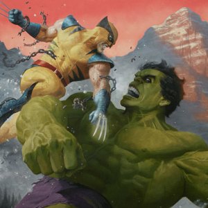 Hulk And Wolverine First Appearance Variant Art Print (Paolo Rivera)