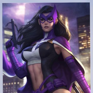 Huntress Birds Of Prey Art Print (Stanley Lau)