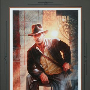 Indiana Jones Temple Of Doom Art Print Framed (Fabian Schlaga And Trevor Grove)