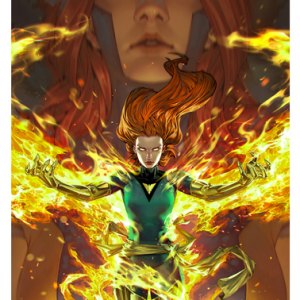 Jean Grey Phoenix Transformation Art Print (Kael Ngu)