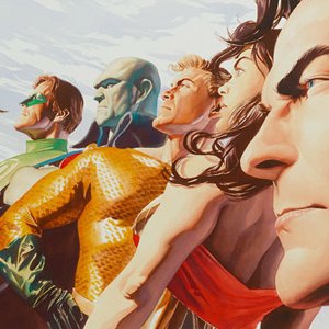 JLA Liberty And Justice Art Print (Alex Ross)