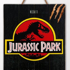 Jurassic Park Logo WoodArts 3D Wall Art