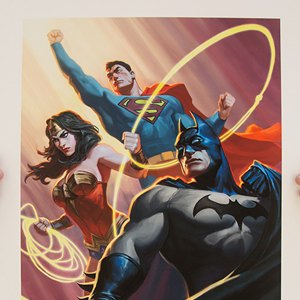 Justice League Trinity Art Print (Alex Pascenko)