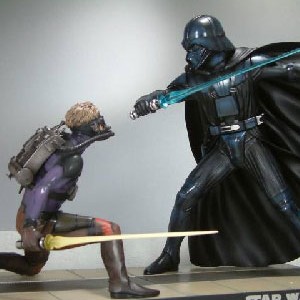 Luke Skywalker Vs. Darth Vader McQuarrie Concept (studio)