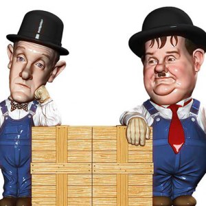 Laurel & Hardy Salt And Pepper Shakers