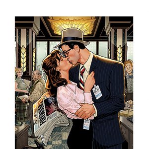 Lois & Clark Fireworks!! Art Print (Ryan Sook)