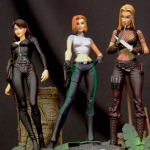 Danger Girls in Display Case (studio)