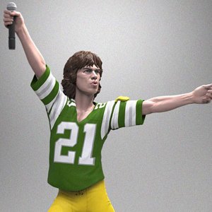 Mick Jagger US Tour 1981 Green Jersey