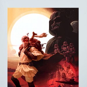 Obi-Wan Kenobi Desert Nomad Art Print (Fabian Schlaga)