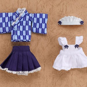 Outfit Set Decorative Parts For Nendoroid Dolls Japanese-Style Maid Blue