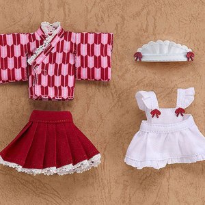 Outfit Set Decorative Parts For Nendoroid Dolls Japanese Style Maid Pink