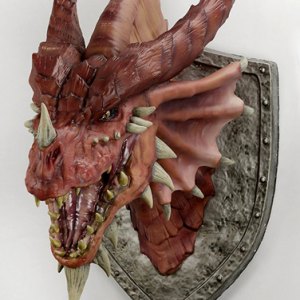 Red Dragon Trophy Plaque